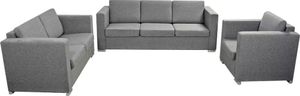vidaXL Komplet wypoczynkowy 3+2+1 jasnoszary materiał 2