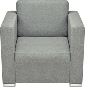vidaXL Komplet wypoczynkowy 3+2+1 jasnoszary materiał 4