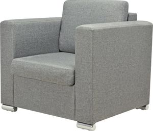 vidaXL Komplet wypoczynkowy 3+2+1 jasnoszary materiał 5