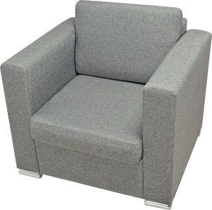 vidaXL Komplet wypoczynkowy 3+2+1 jasnoszary materiał 6