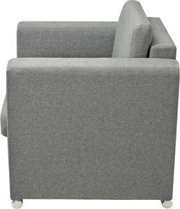 vidaXL Komplet wypoczynkowy 3+2+1 jasnoszary materiał 7