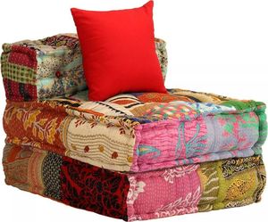 vidaXL Patchworkowa sofa modułowa, 3-osobowa 3