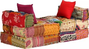 vidaXL Patchworkowa sofa modułowa, 3-osobowa 4