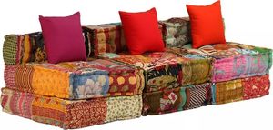 vidaXL Patchworkowa sofa modułowa, 3-osobowa 6