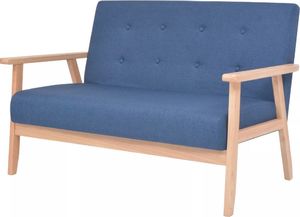 vidaXL 2-osobowa sofa tapicerowana, niebieska 1