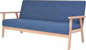 vidaXL 3-osobowa sofa tapicerowana, niebieska 1
