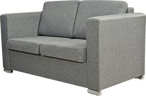 vidaXL 2 osobowa sofa tapicerowana jasnoszara 2