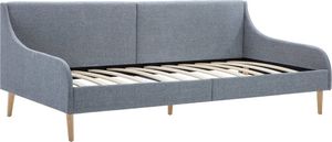 vidaXL Tapczan z materacem z pianką memory, jasnoszary, tkanina 6