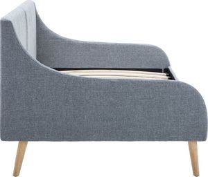 vidaXL Tapczan z materacem z pianką memory, jasnoszary, tkanina 8