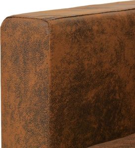 vidaXL 3-częściowy zestaw wypoczynkowy, sztuczny zamsz 4