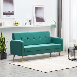 vidaXL Sofa materiałowa, zielona 1