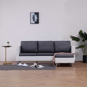 vidaXL 3-osobowa sofa z poduszkami, biała, sztuczna skóra 1