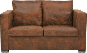 vidaXL Sofa 2-osobowa, 137 x 73 x 82 cm, sztuczny zamsz 2