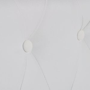 vidaXL Sofa 2-osobowa w stylu Chesterfield, sztuczna skóra, biała 2