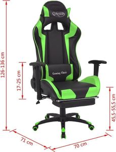 Fotel vidaXL zielony (20180) 7