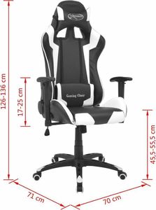 Fotel vidaXL biały (20176) 6