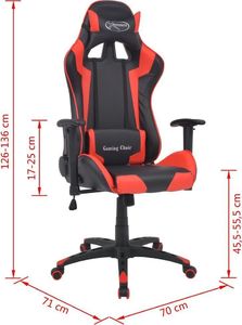 Fotel vidaXL czerwony (20172) 6