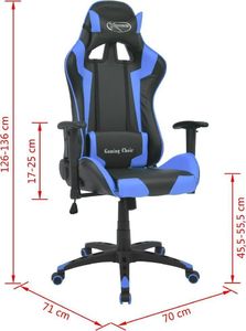 Fotel vidaXL niebieski (20171) 6