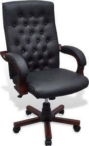 Krzesło biurowe vidaXL Chesterfield Czarny 1