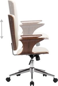 Krzesło biurowe vidaXL Kremowe 4