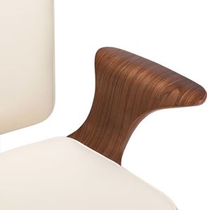 Krzesło biurowe vidaXL Kremowe 6