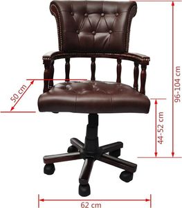 Krzesło biurowe vidaXL Brązowe 7
