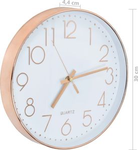 vidaXL zegar ścienny, 30 cm, różowe złoto (50633) 6