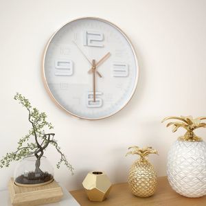 vidaXL zegar ścienny w kolorze miedzi, 30 cm 2