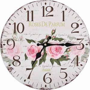 vidaXL zegar ścienny do kuchni, w stylu vintage, kwiat, 30 cm (50625) 1