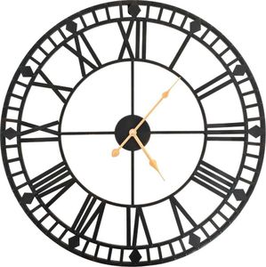 vidaXL zegar ścienny vintage z mechanizmem kwarcowym, metal, 60cm, XXL (50645) 1