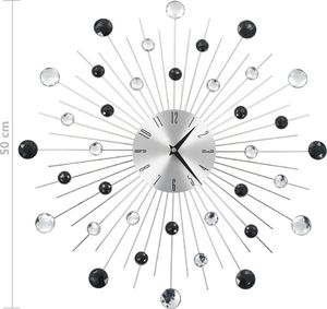 vidaXL zegar ścienny z mechanizmem kwarcowym, nowoczesny design, 50 cm (50641) 6