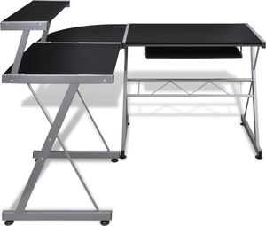 Biurko vidaXL 20057 Czarne 139 cm x 115 cm 4