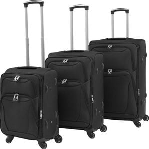 vidaXL 3-częściowy komplet walizek podróżnych, czarny 1