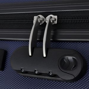 vidaXL 3 Walizki podróżne z twardą obudową na kółkach niebieskie 2