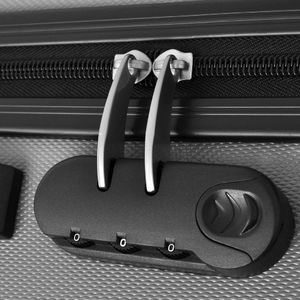 vidaXL 3 Walizki podróżne z twardą obudową na kółkach srebrne 2