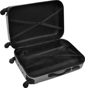 vidaXL 3 Walizki podróżne z twardą obudową na kółkach srebrne 5