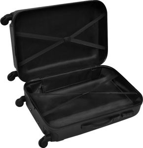 vidaXL 3 Walizki podróżne z twardą obudową na kółkach czarne 5