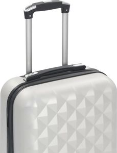 vidaXL Twarda mała walizka na kółkach srebrna 6