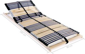 vidaXL Stelaże do łóżek, 2 szt., 42 listwy, 7 stref, 90x200 cm, FSC 7