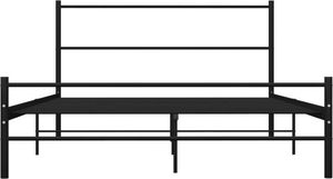 vidaXL Rama łóżka, czarna, metalowa, 160 x 200 cm 3