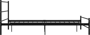 vidaXL Rama łóżka, czarna, metalowa, 160 x 200 cm 4