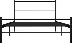 vidaXL Rama łóżka, czarna, metalowa, 90 x 200 cm 3
