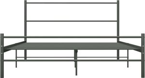 vidaXL Rama łóżka, szara, metalowa, 160 x 200 cm 3