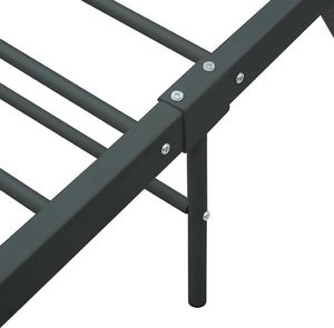 vidaXL Rama łóżka, szara, metalowa, 90 x 200 cm 6