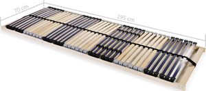 vidaXL Stelaże do łóżek, 2 szt., 42 listwy, 7 stref, 70x200 cm, FSC 7