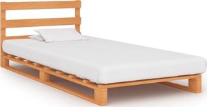 vidaXL Rama łóżka z palet, brązowa, lite drewno sosnowe, 100 x 200 cm 1