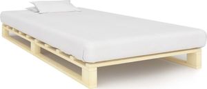 vidaXL Rama łóżka z palet, lite drewno sosnowe, 100 x 200 cm 1