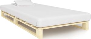 vidaXL Rama łóżka z palet, lite drewno sosnowe, 90 x 200 cm 1