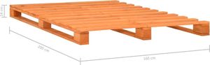 vidaXL Rama łóżka z palet, brązowa, lite drewno sosnowe, 160 x 200 cm 7