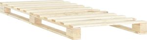 vidaXL Rama łóżka z palet, lite drewno sosnowe, 120 x 200 cm 2